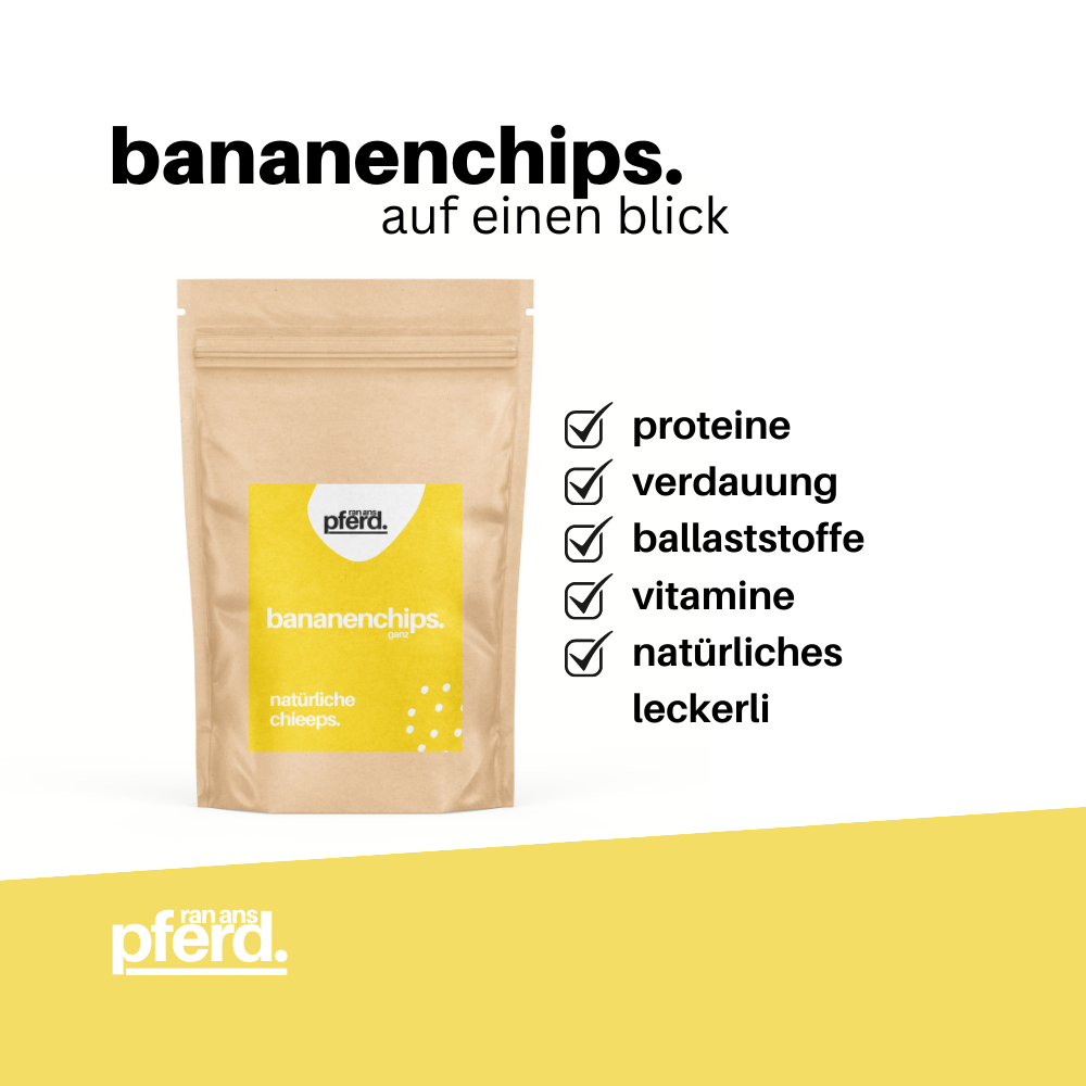 Bananenchips für Pferde kaufen auf ran-ans-pferd.de